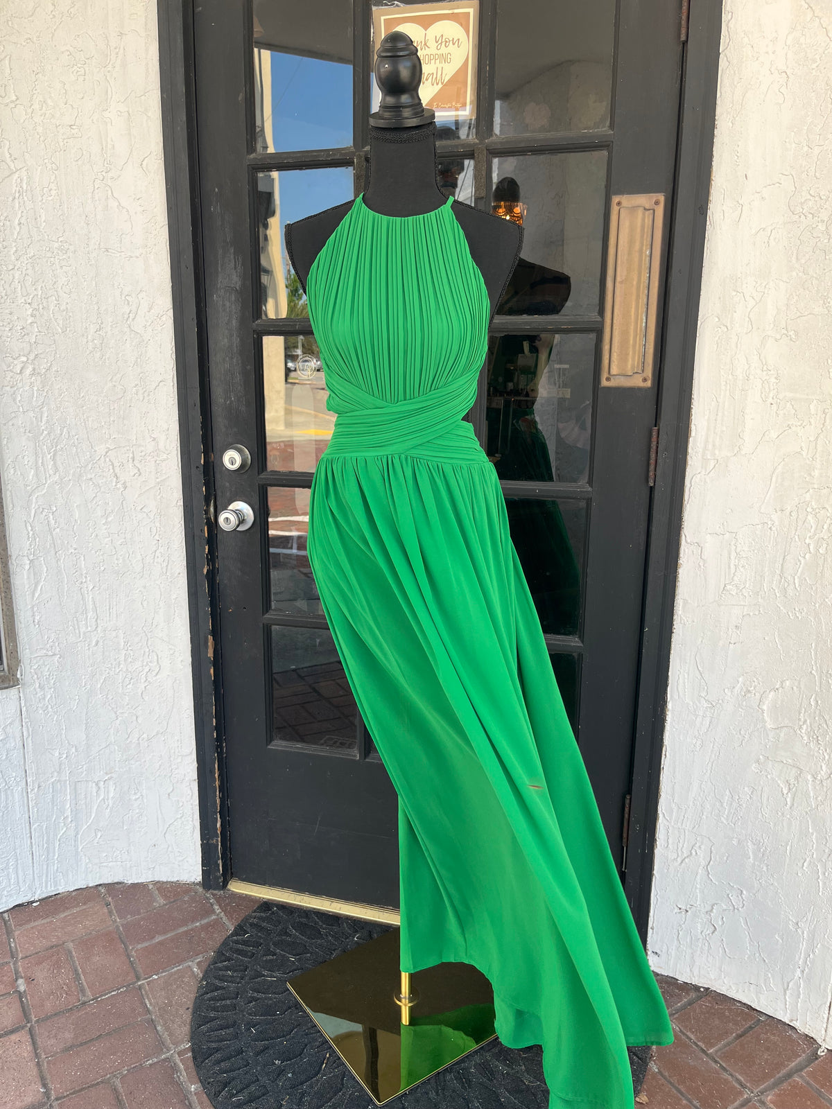 Pleated Woven Maxi Dress