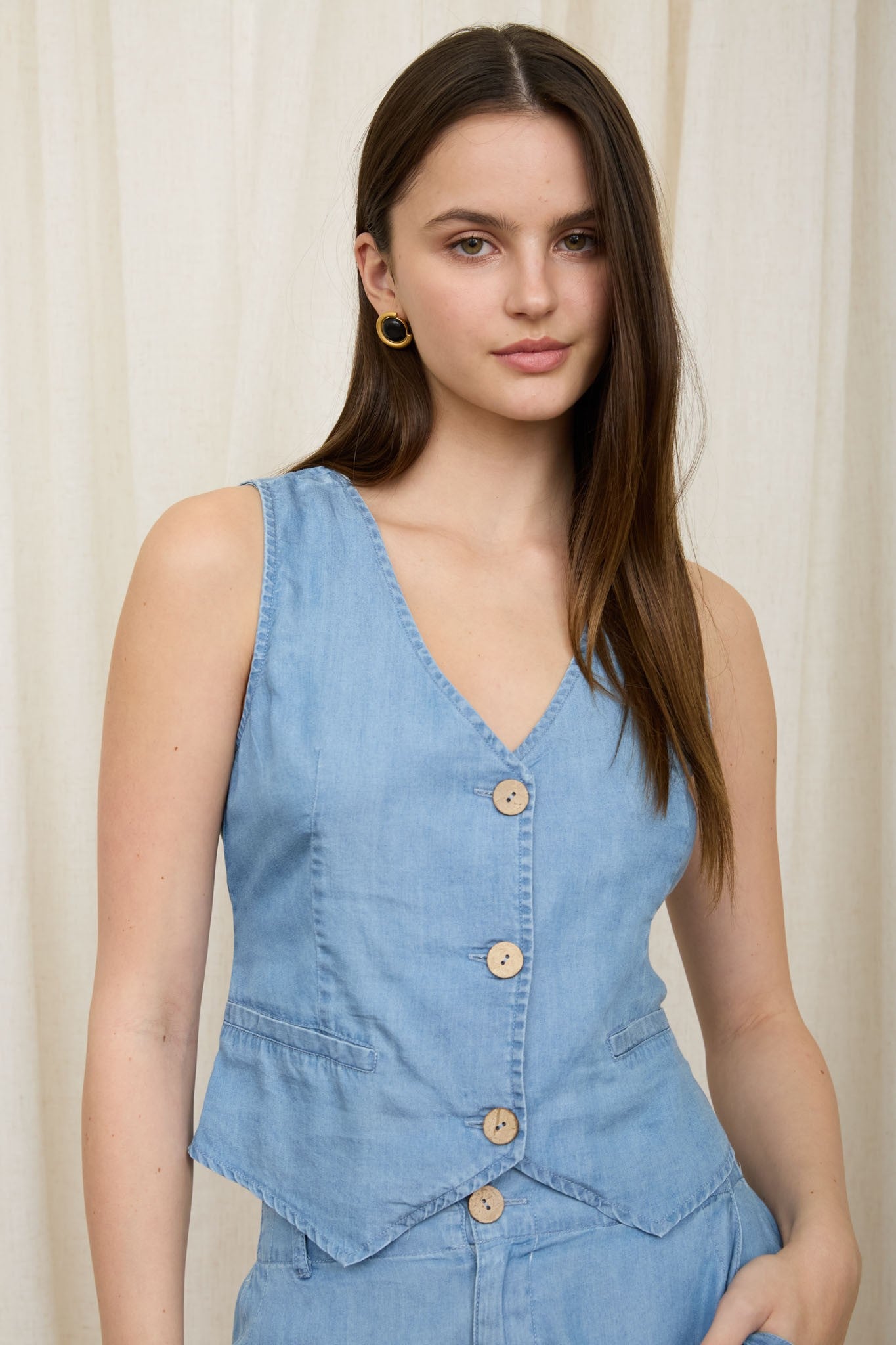 Chambray Set - VEST ONLY