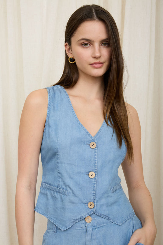 Chambray Set - VEST ONLY