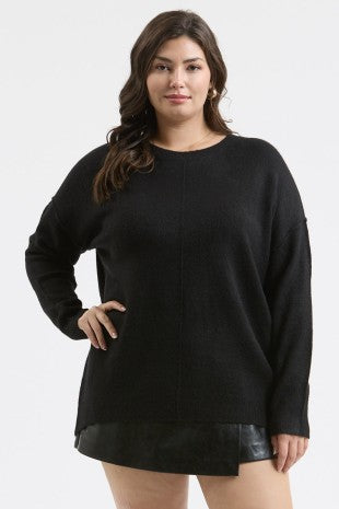Plus Front Seam Sweater