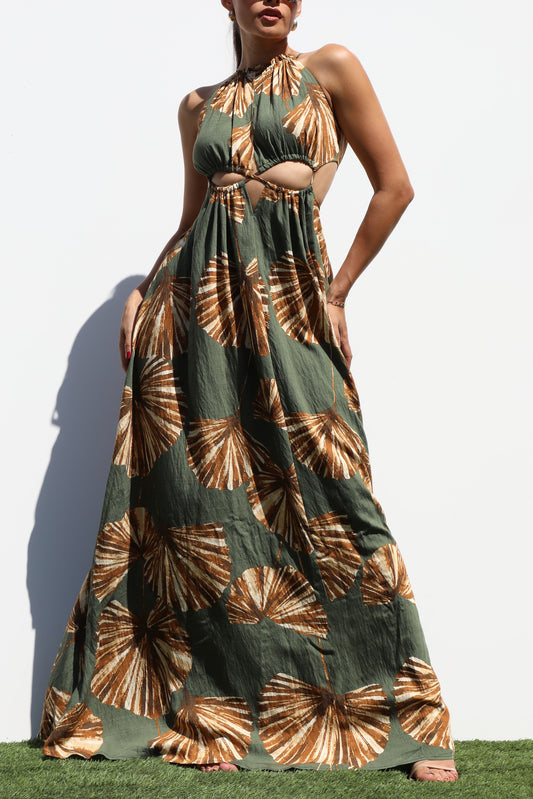Cut Out Woven Maxi