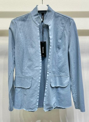 Blue Denim Fringe Blazer