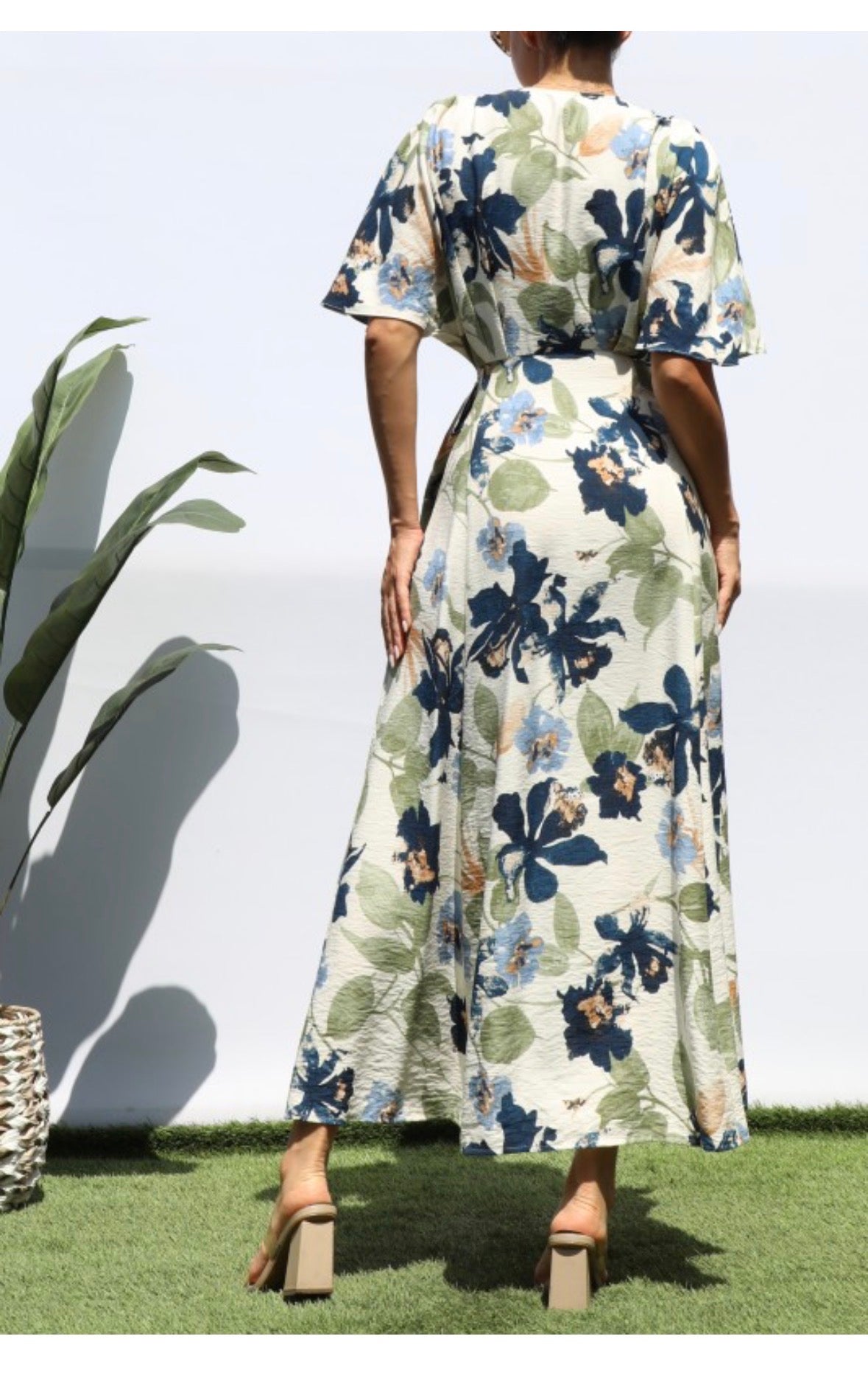 Blue Floral Midi