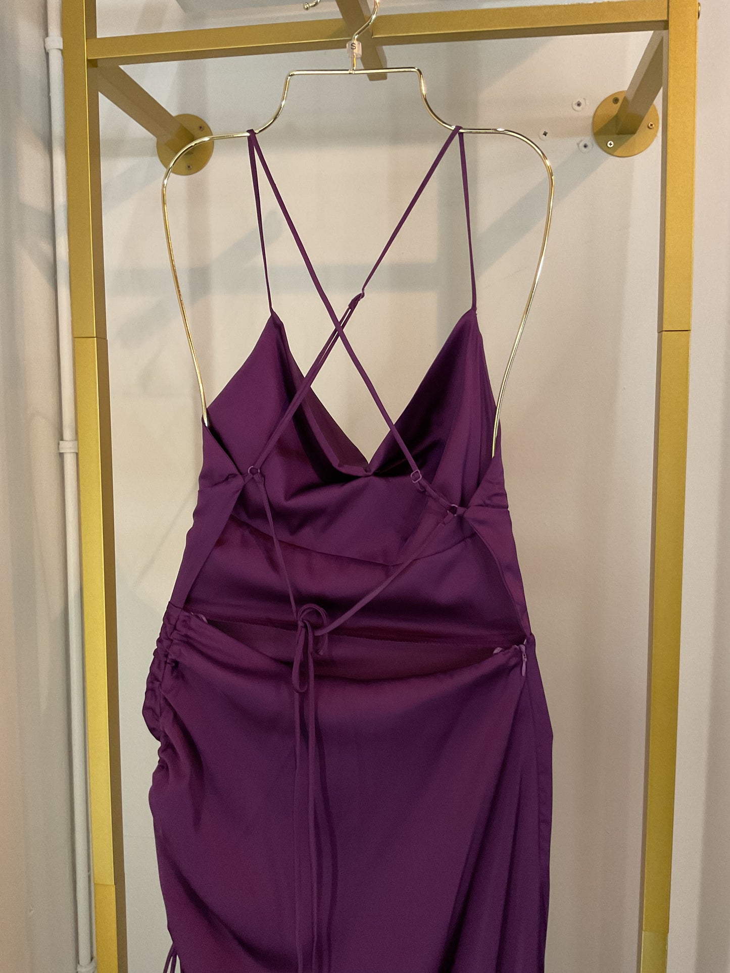 Purple Satin Dress