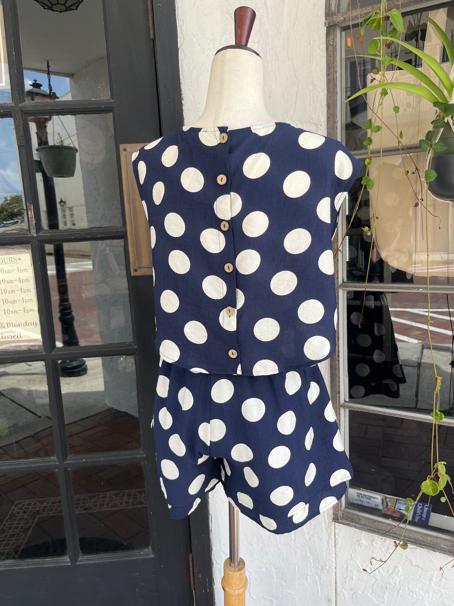 Navy Dot Set - SHORTS ONLY