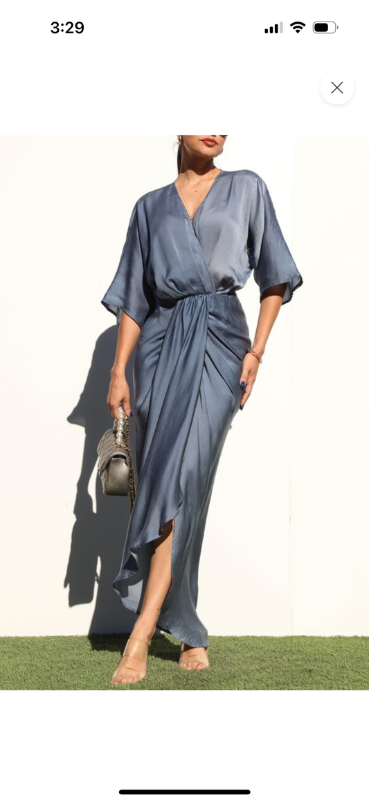 Blue Venetian Silk Dress
