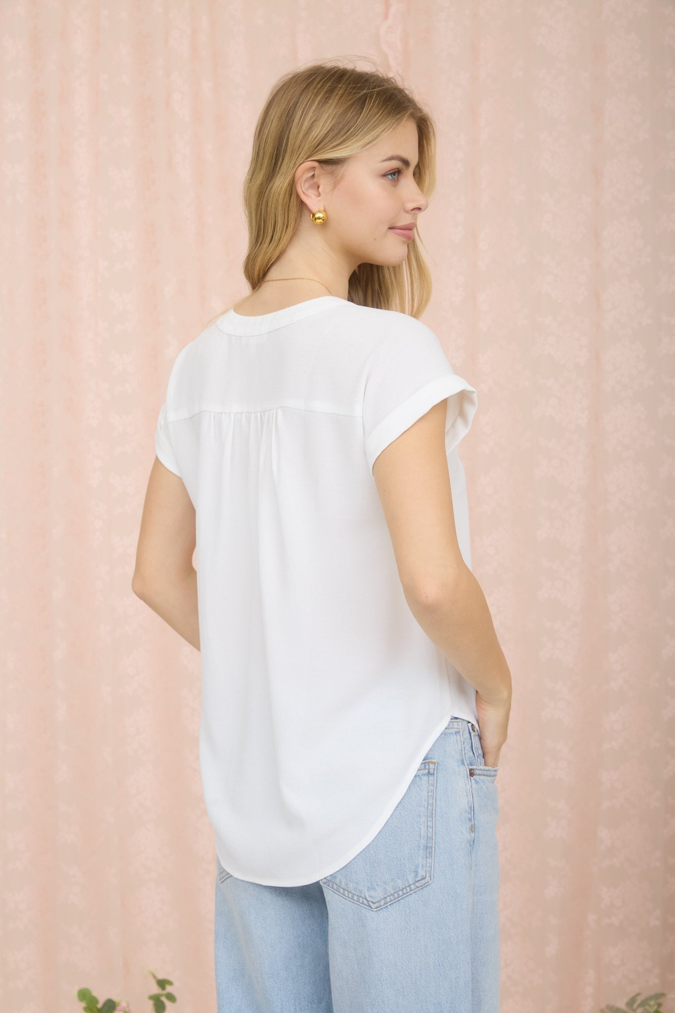 Lightweight Button Down Top