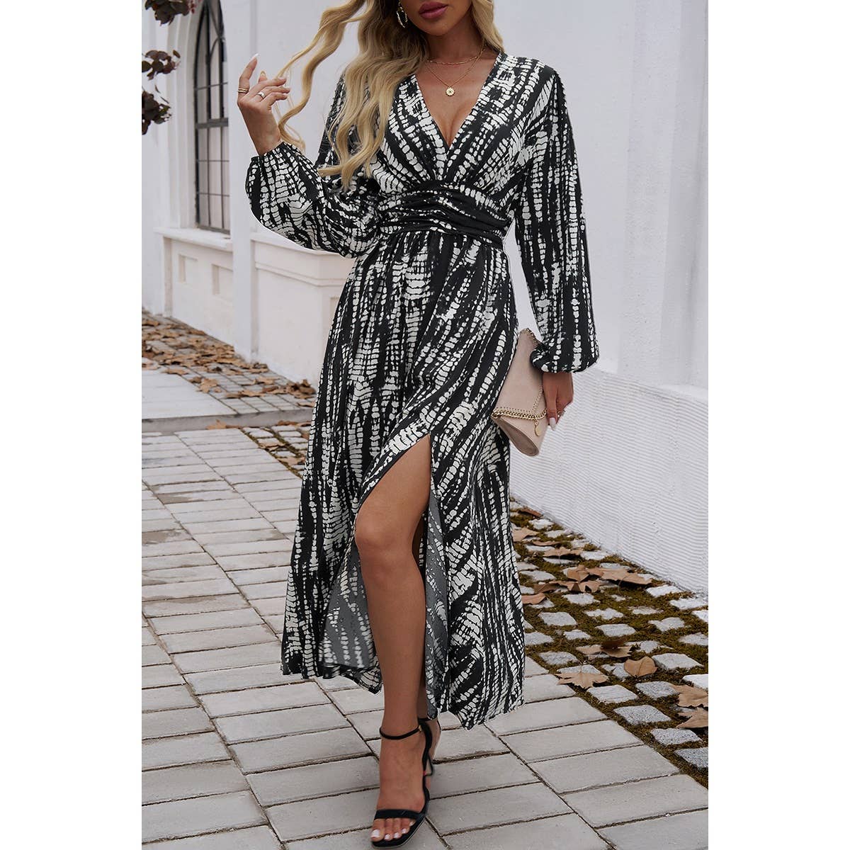 Black and White Pattern Dress