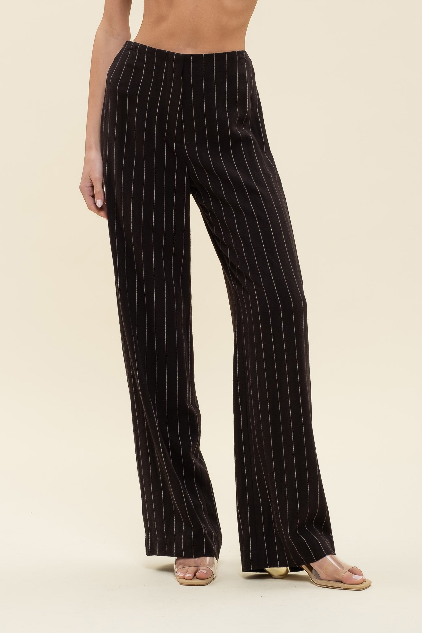 Pinstripe Linen Set - Pants