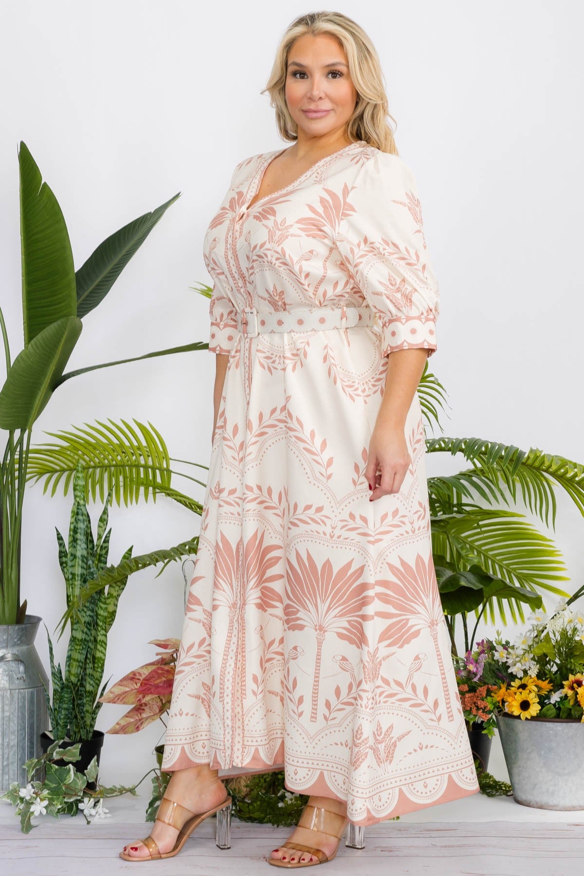 Plus Floral Dress