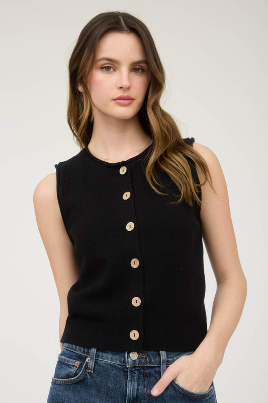 Raw Edge Button Down Cardi