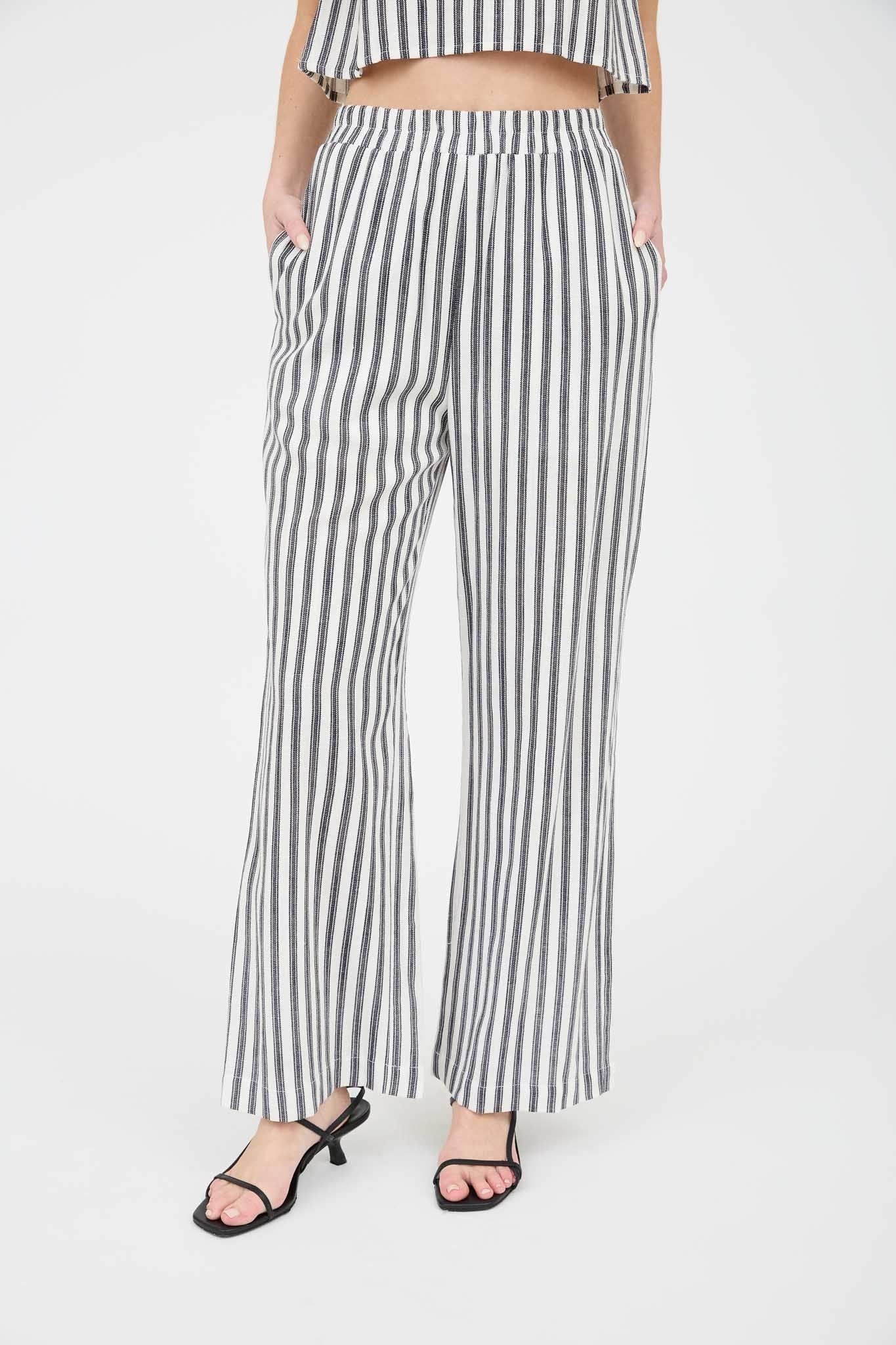 Striped Linen Set - Pants