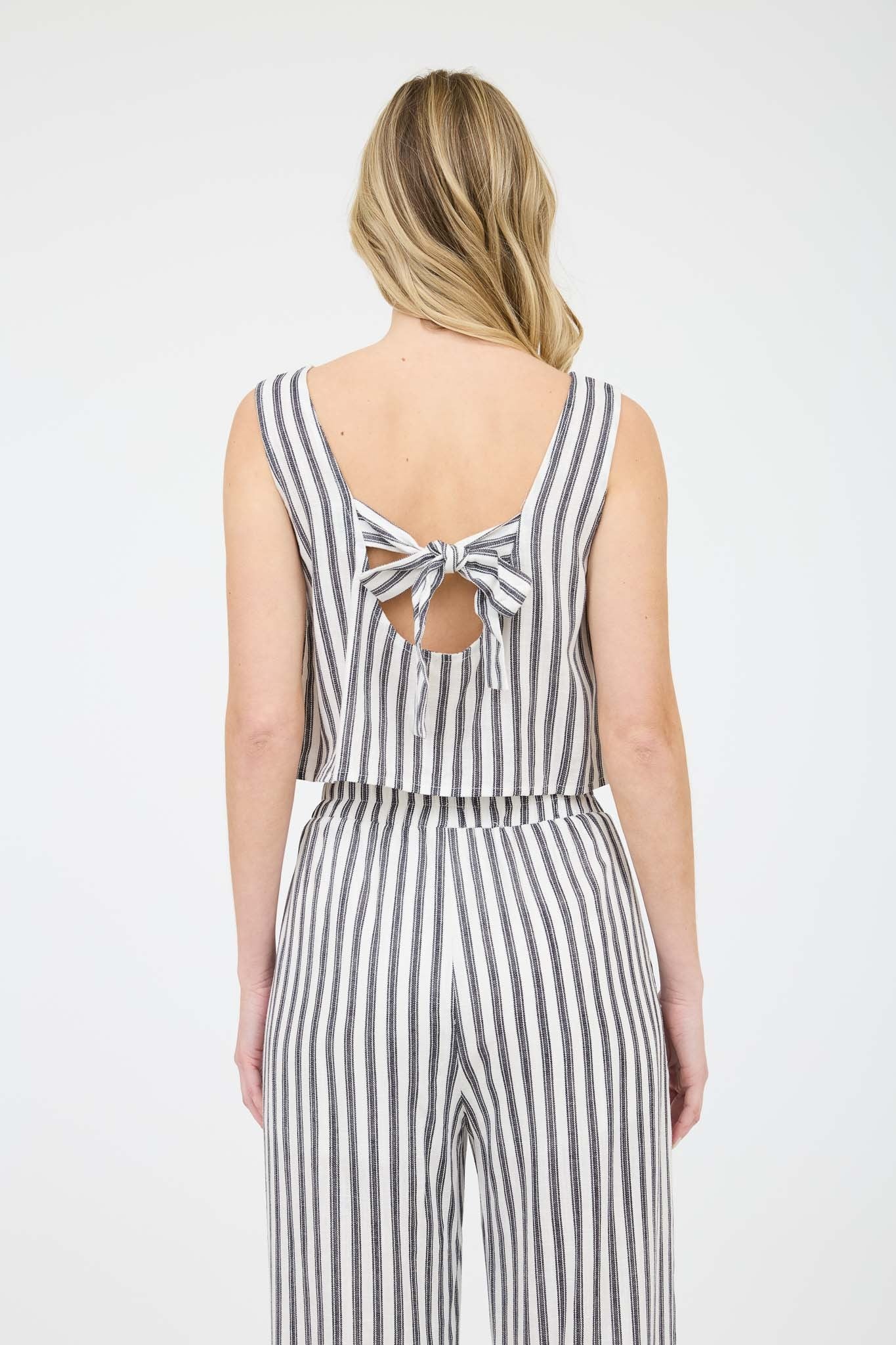 Striped Linen Set - Pants