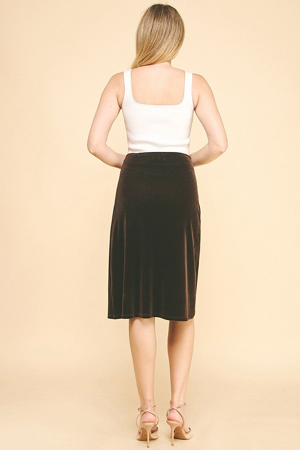 Velvet Midi Skirt