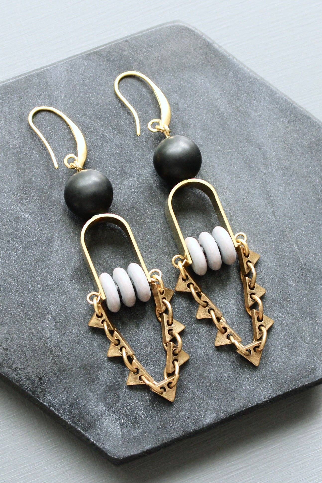 Lavender Art Deco Earrings