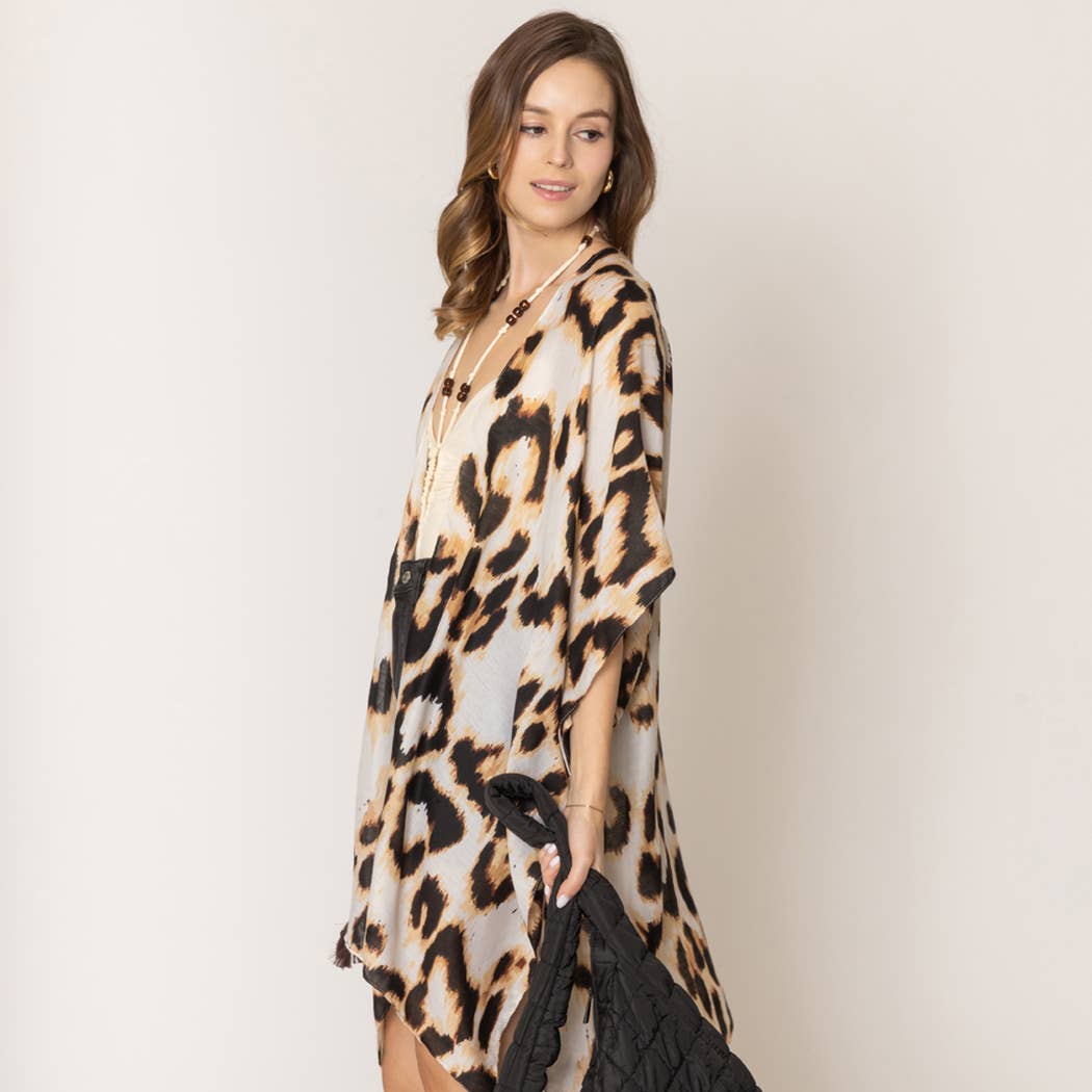 Leopard Print Kimono