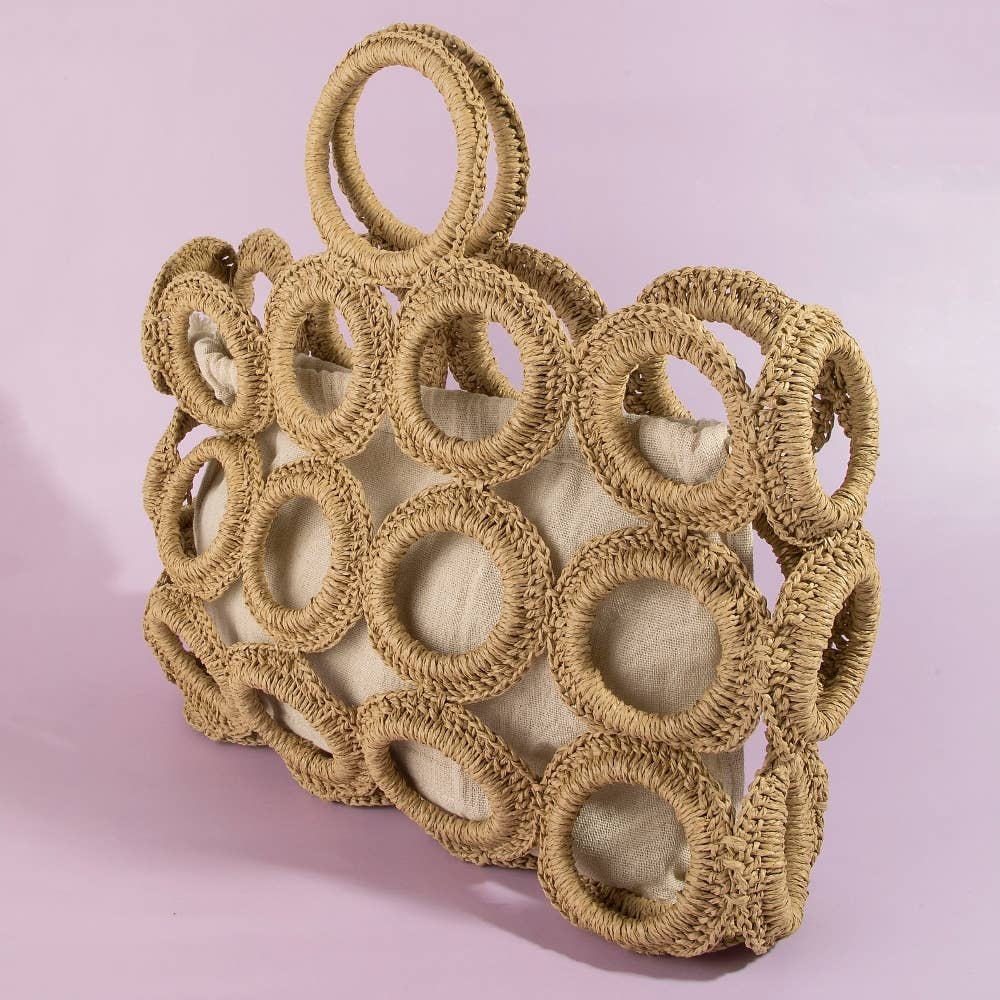 Round Pattern Hand Bag