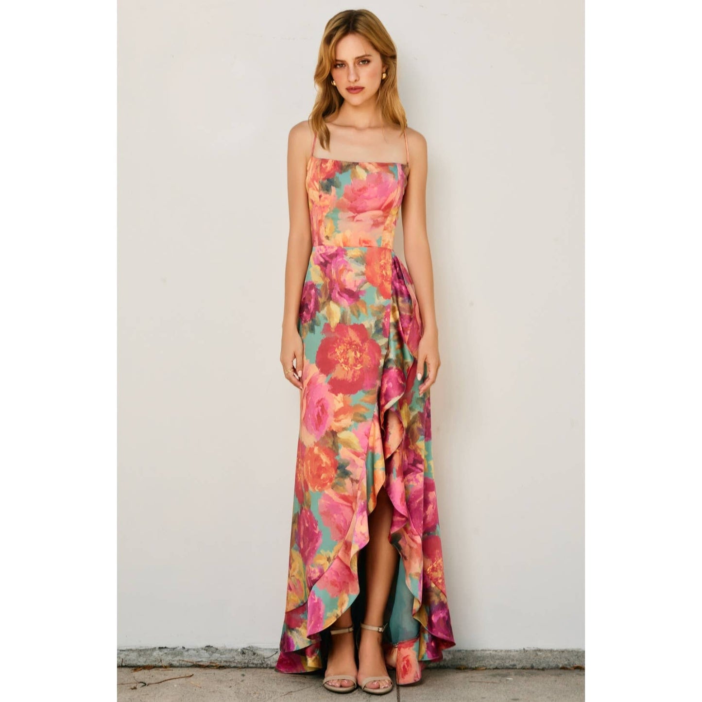 Floral Ruffled Maxi Dress