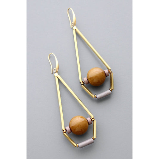 Acrylic and Magnesite Earrings