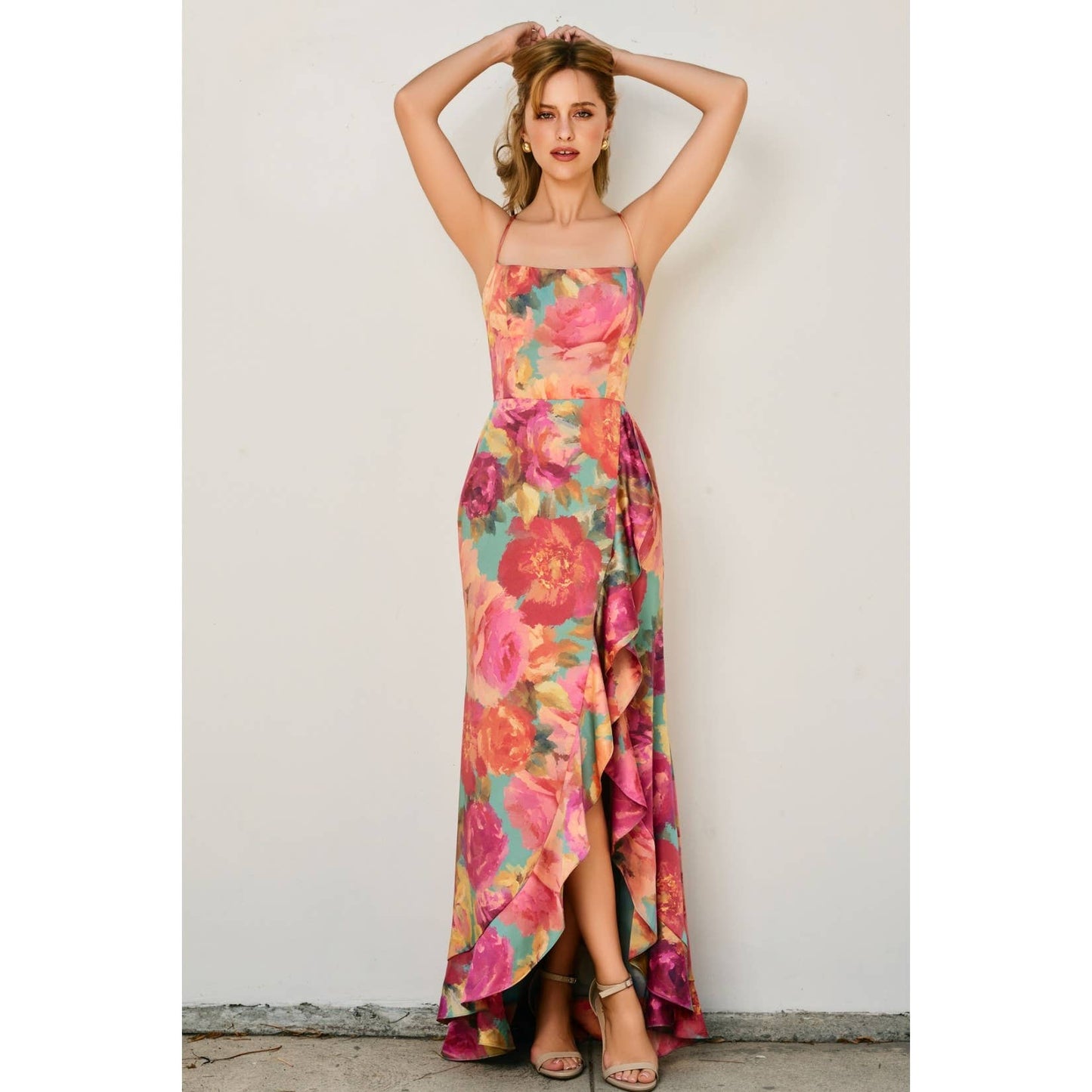 Floral Ruffled Maxi Dress